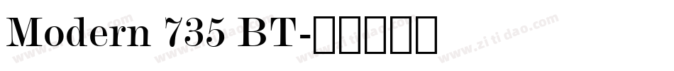 Modern 735 BT字体转换